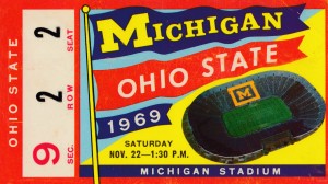 1969 Michigan vs. Ohio State Football Ticket Art